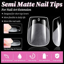 420Pcs Extra Short Coffin Nail Tips, Clear Full Cover Acrylic Gel Nails