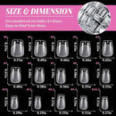420Pcs Extra Short Coffin Nail Tips, Clear Full Cover Acrylic Gel Nails