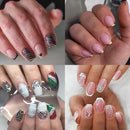 420Pcs Extra Short Coffin Nail Tips, Clear Full Cover Acrylic Gel Nails