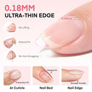 150Pcs Extra Short Almond Nail Tips, Pre-Etched Gel Tips in 15 Sizes