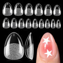 150Pcs Extra Short Almond Nail Tips, Pre-Etched Gel Tips in 15 Sizes